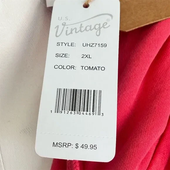 NWT U.S. Vintage Women Size 2XL Pink Zip-Up Hoodie "Be Kind Always"  Jacket - Picture 3 of 8